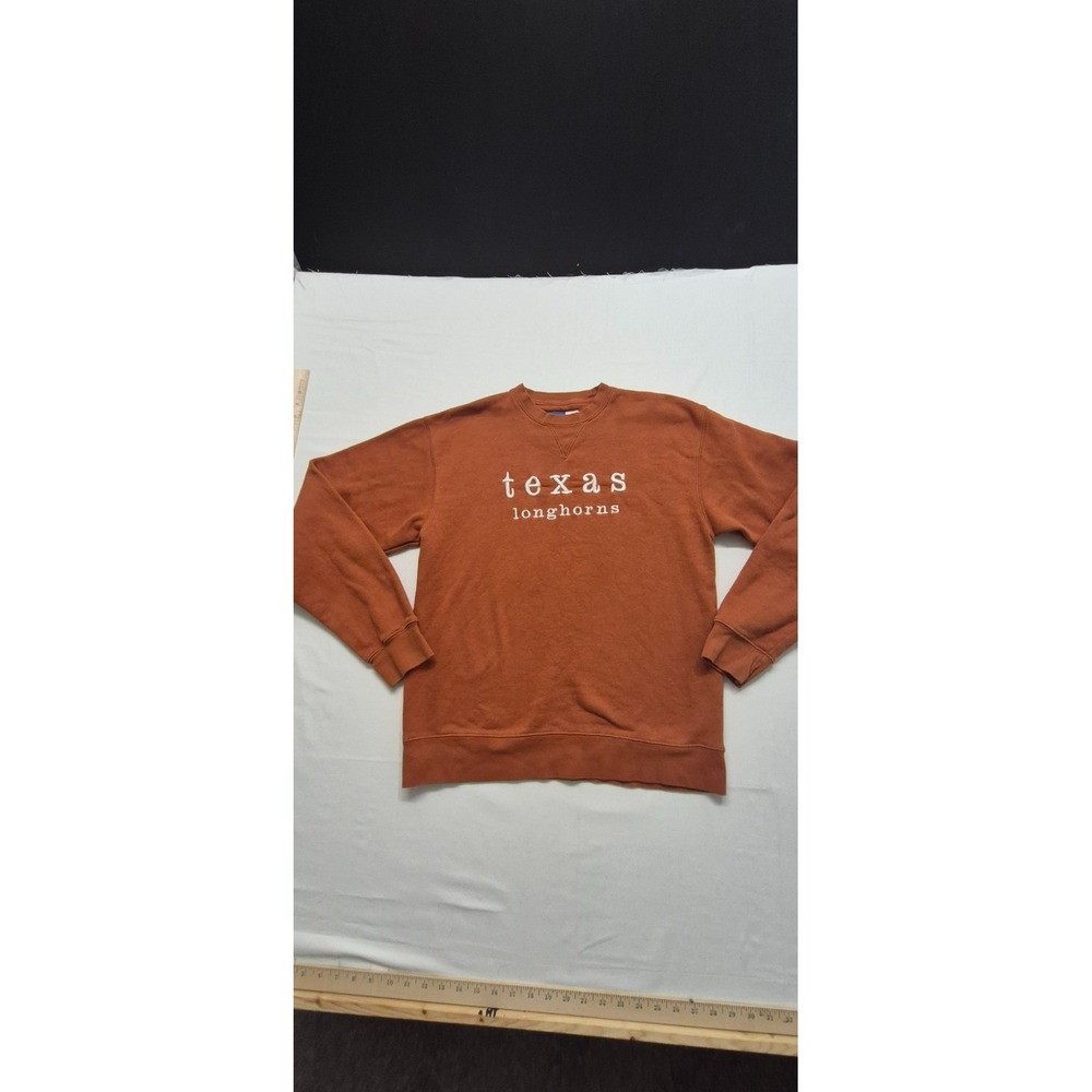 Texas Longhorns men burnt orange embroidered lettering game day sweatshirt sz M - Picture 2 of 11